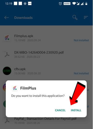 Install FilmPlus on Android